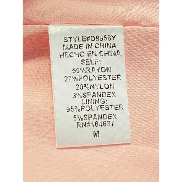 In the beginning textured balloon sleeve tiered dress size S pink NWOT - Picture 7 of 9